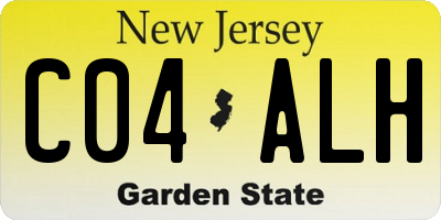 NJ license plate C04ALH