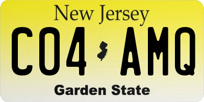 NJ license plate C04AMQ