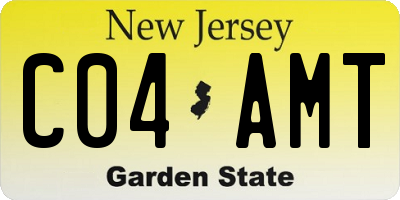 NJ license plate C04AMT