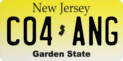 NJ license plate C04ANG