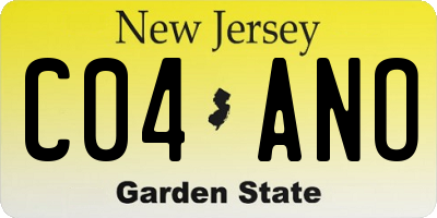 NJ license plate C04ANO