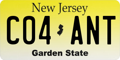 NJ license plate C04ANT