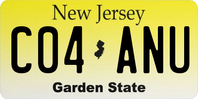 NJ license plate C04ANU