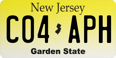 NJ license plate C04APH