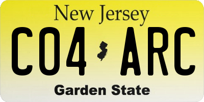 NJ license plate C04ARC