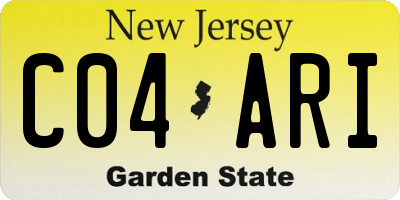 NJ license plate C04ARI