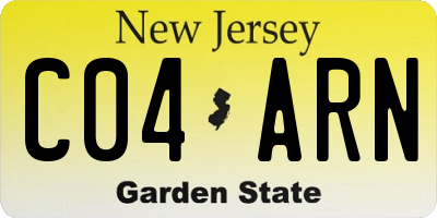 NJ license plate C04ARN