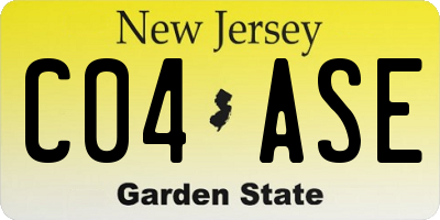 NJ license plate C04ASE