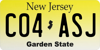 NJ license plate C04ASJ