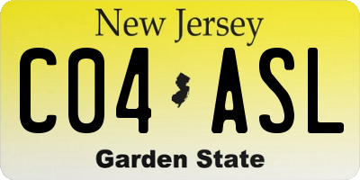 NJ license plate C04ASL