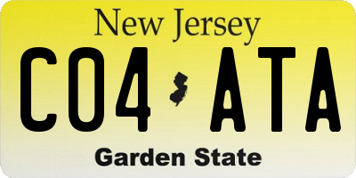 NJ license plate C04ATA