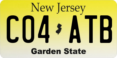 NJ license plate C04ATB