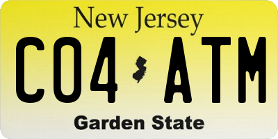 NJ license plate C04ATM