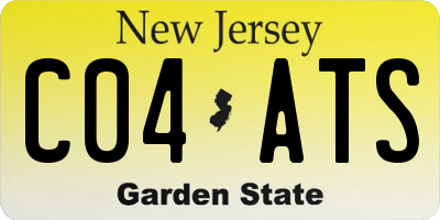 NJ license plate C04ATS