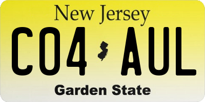 NJ license plate C04AUL