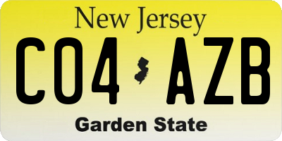 NJ license plate C04AZB