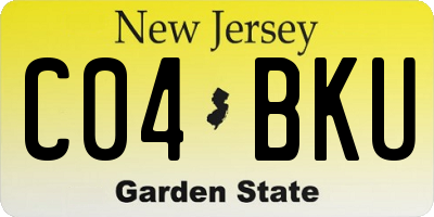 NJ license plate C04BKU