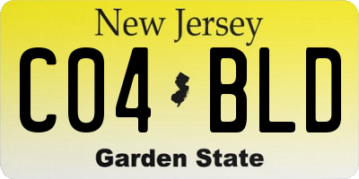 NJ license plate C04BLD