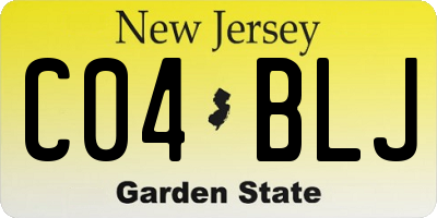 NJ license plate C04BLJ