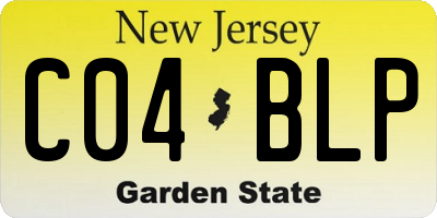 NJ license plate C04BLP