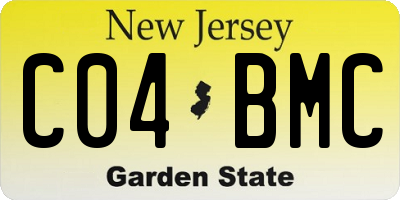 NJ license plate C04BMC
