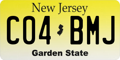NJ license plate C04BMJ