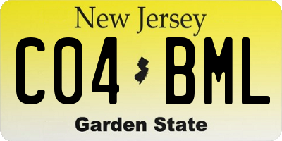NJ license plate C04BML