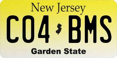 NJ license plate C04BMS