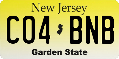NJ license plate C04BNB
