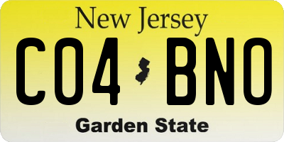 NJ license plate C04BNO