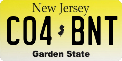 NJ license plate C04BNT