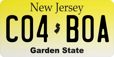 NJ license plate C04BOA