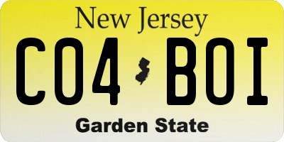 NJ license plate C04BOI