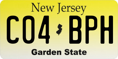 NJ license plate C04BPH