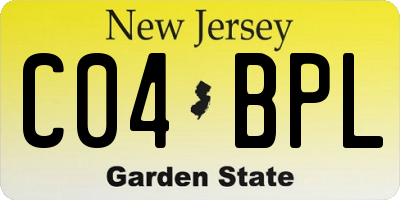 NJ license plate C04BPL