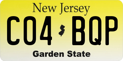 NJ license plate C04BQP