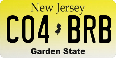 NJ license plate C04BRB