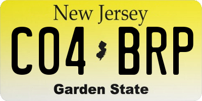 NJ license plate C04BRP