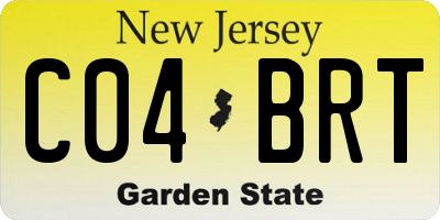 NJ license plate C04BRT