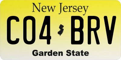 NJ license plate C04BRV