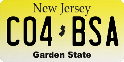 NJ license plate C04BSA