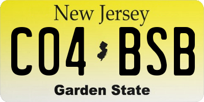 NJ license plate C04BSB