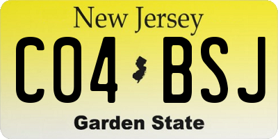 NJ license plate C04BSJ