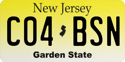 NJ license plate C04BSN