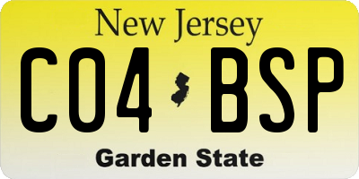 NJ license plate C04BSP