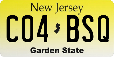 NJ license plate C04BSQ
