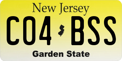 NJ license plate C04BSS