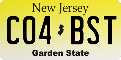 NJ license plate C04BST