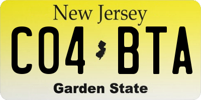NJ license plate C04BTA