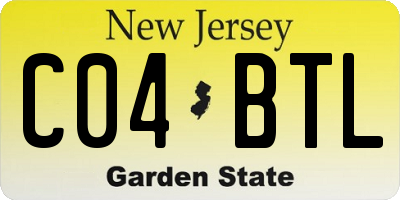 NJ license plate C04BTL